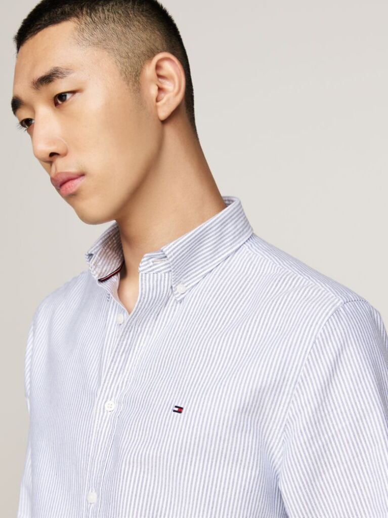 Multi Heritage Stripe Regular Fit Oxford Shirt  Men