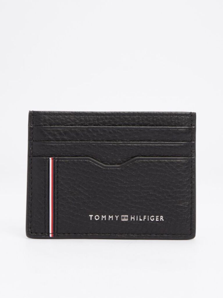 Black TH Business Corporate Leather Card Holder  Men