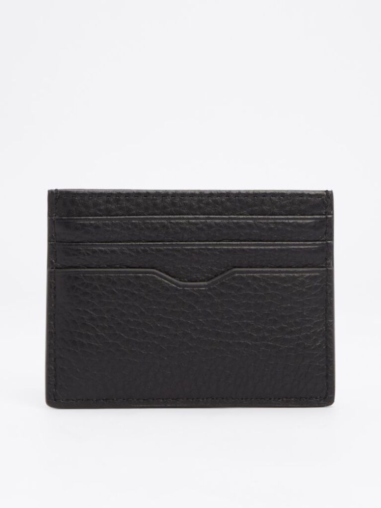 Black TH Business Corporate Leather Card Holder  Men
