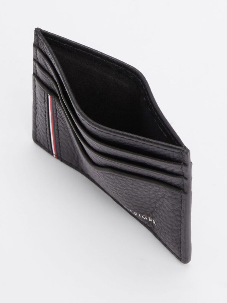 Black TH Business Corporate Leather Card Holder  Men