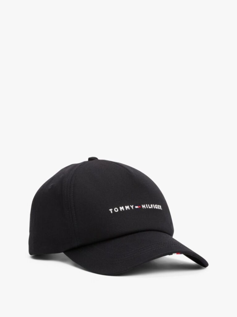 Black Six-Panel Baseball Cap  Men