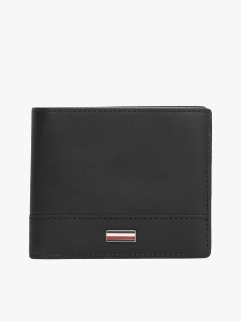 Black Corporate Leather Bifold Wallet  Men