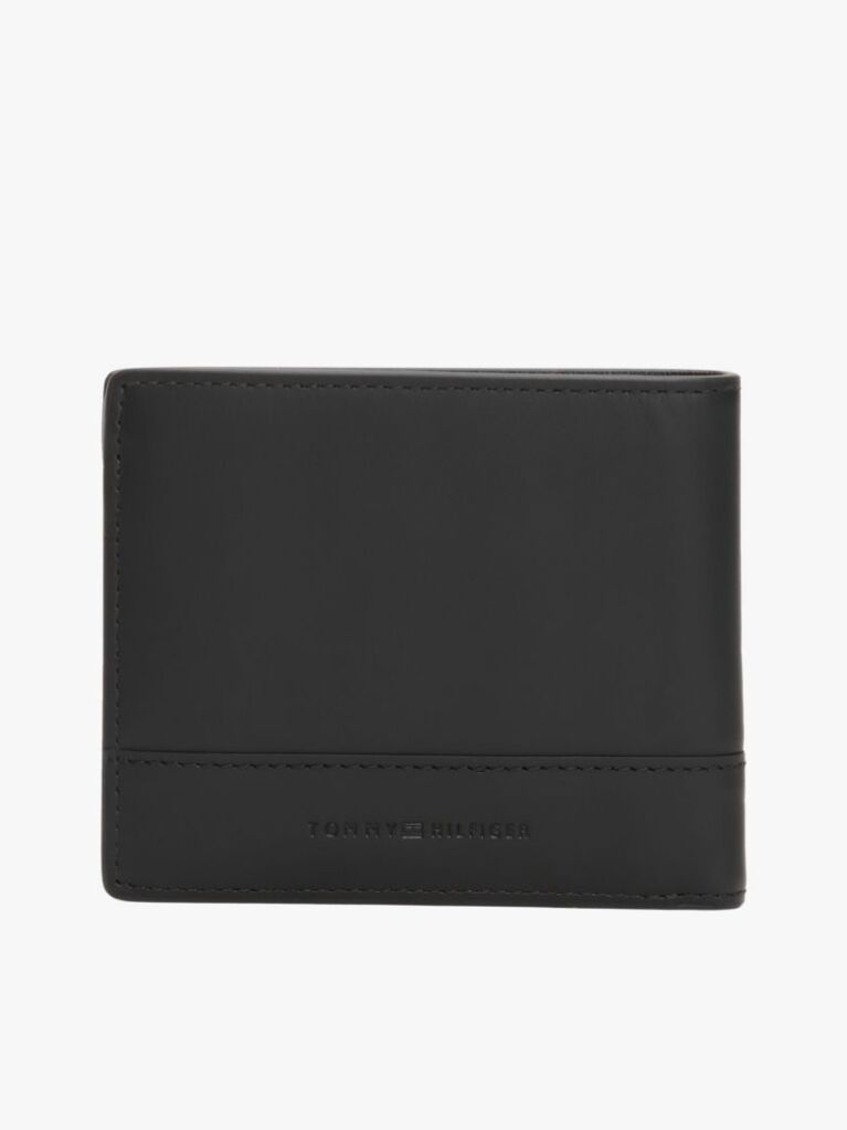 Black Corporate Leather Bifold Wallet  Men