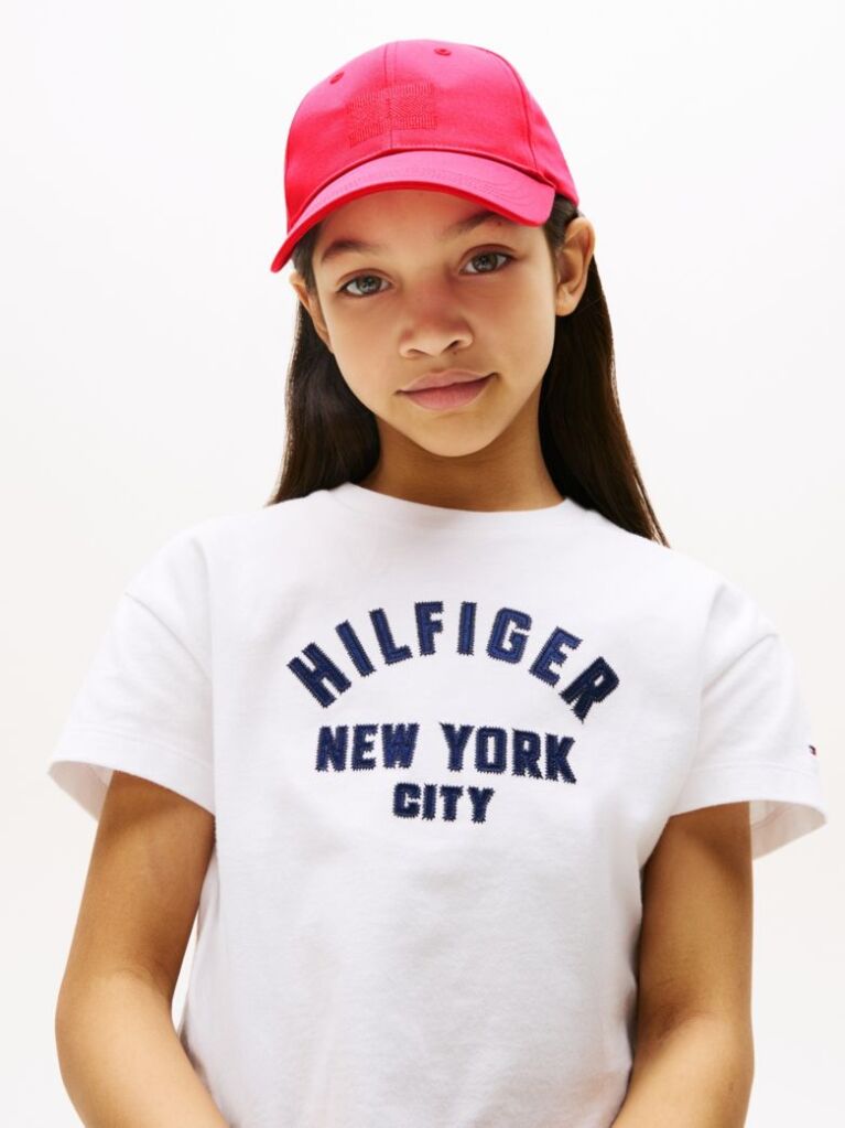 Pink Tonal Flag Emboidery Cap  Kids Unisex