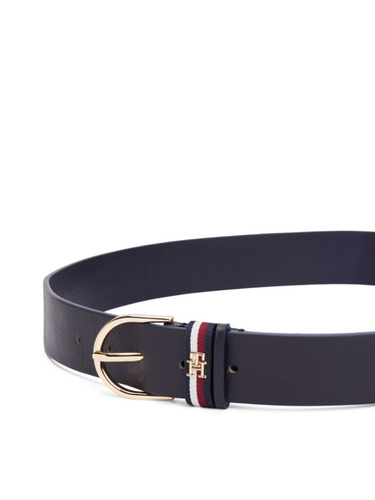 Blue Essential Signature Tape Leather Belt  Women