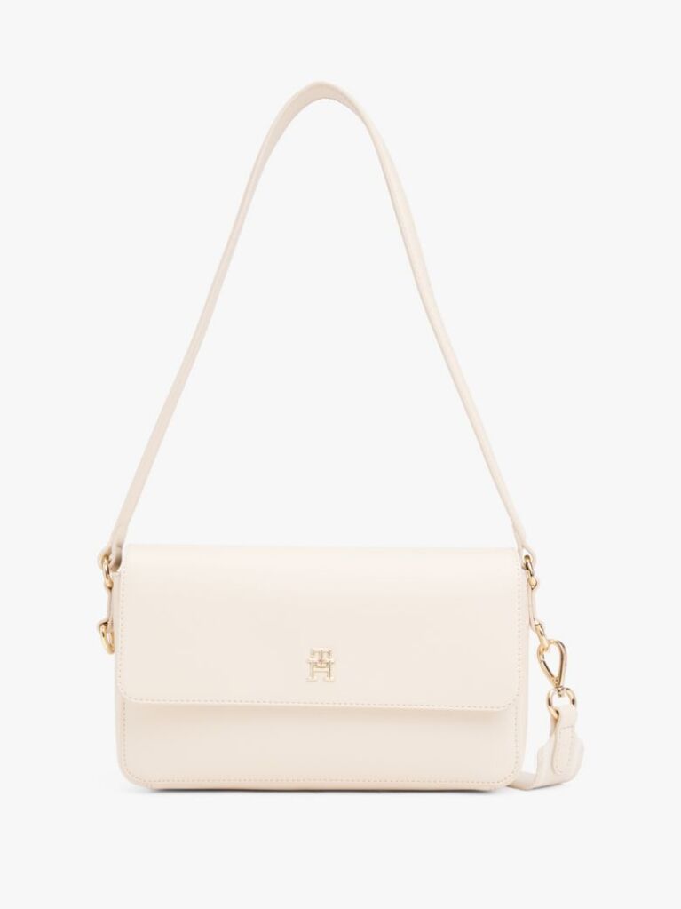 Beige TH Monogram Convertible Crossbody Bag  Women
