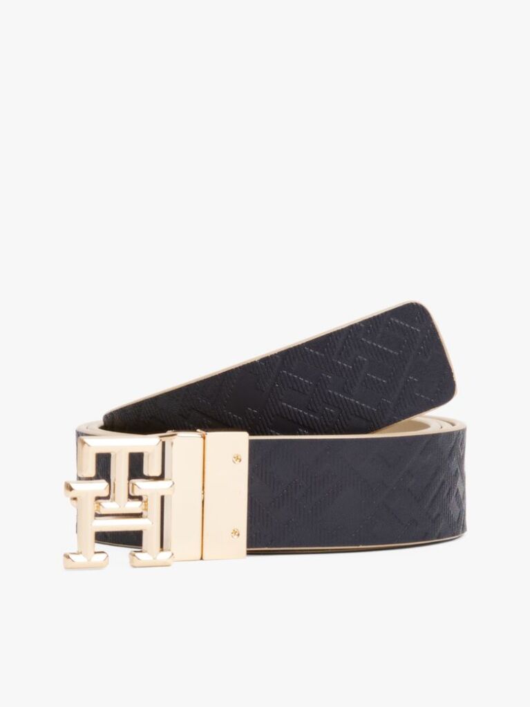 Multi TH Monogram Reversible Leather Belt  Women