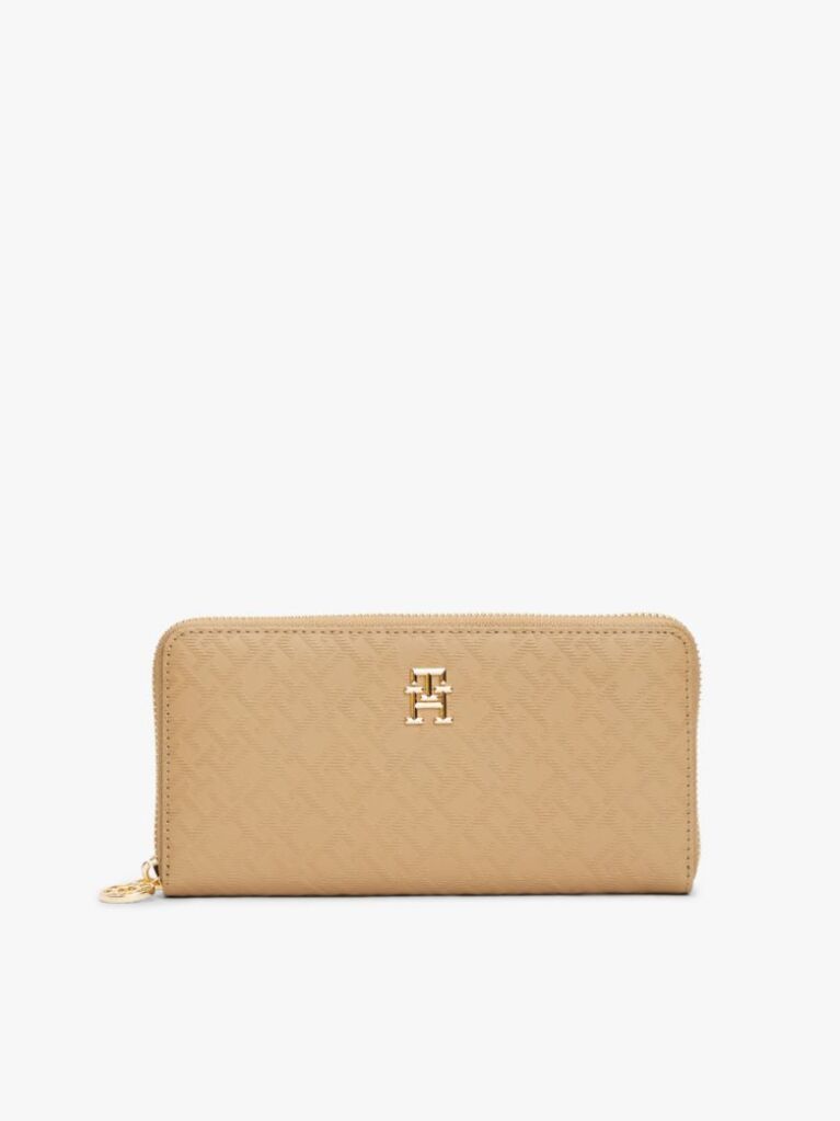 Brown TH Monogram Zip-Around Wallet  Women
