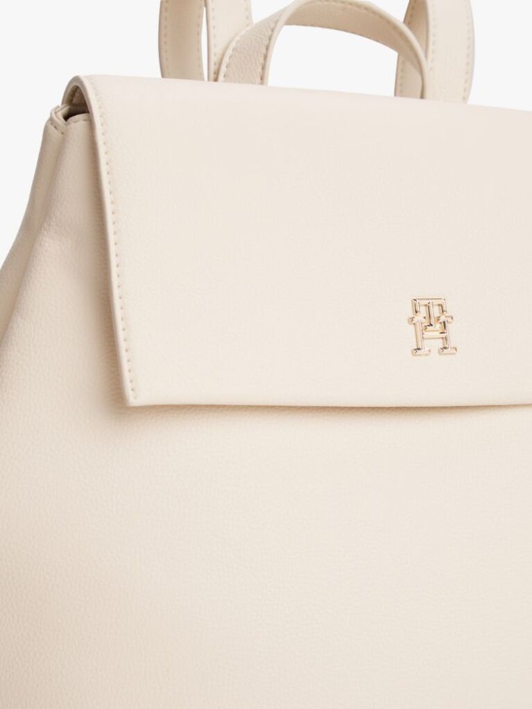 Beige TH Monogram Plaque Backpack  Women