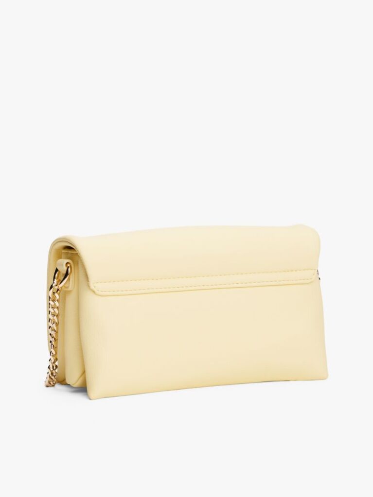 Yellow Modern Turn Lock Crossbody Bag  Women