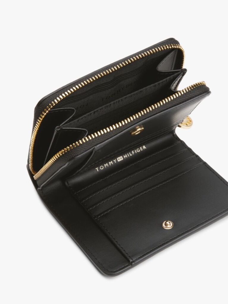 Black TH Monogram Plaque Wallet  Women