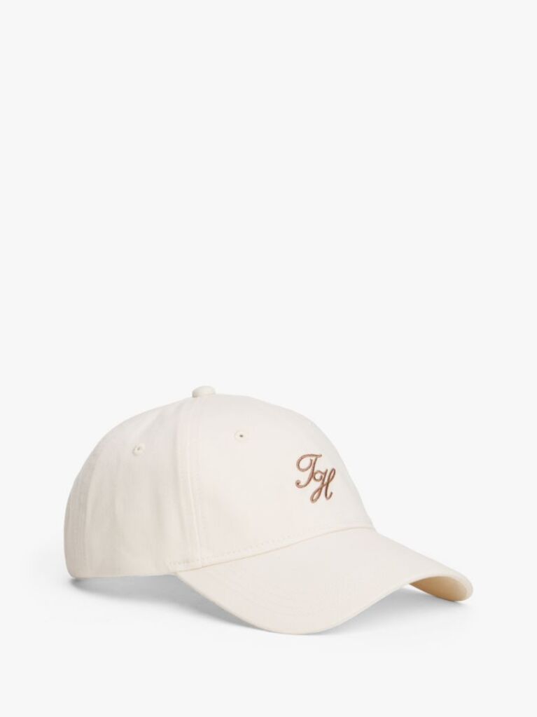 Beige TH Monogram Embroidery Baseball Cap  Women