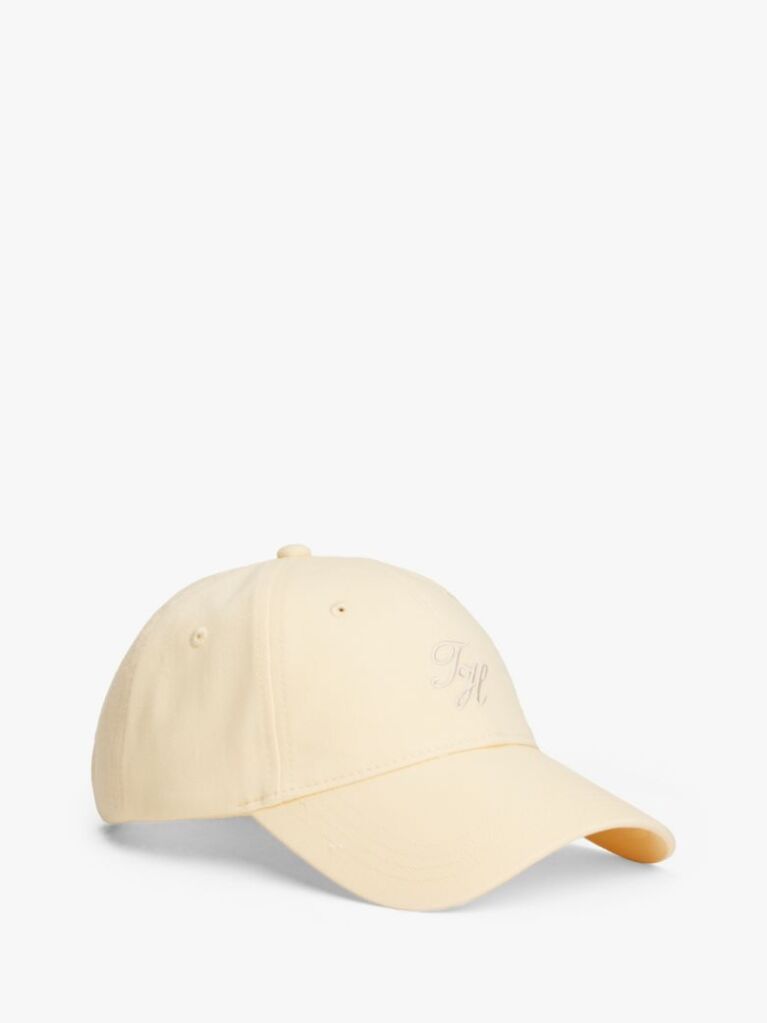 Yellow TH Monogram Embroidery Baseball Cap  Women