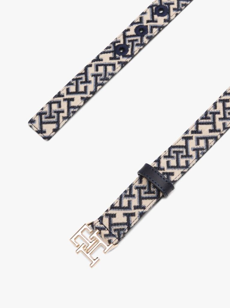 Blue TH Monogram Jacquard Belt  Women