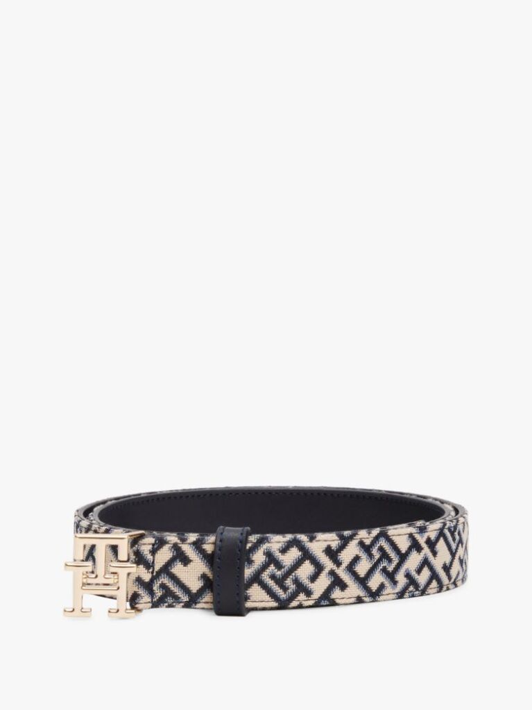 Blue TH Monogram Jacquard Belt  Women