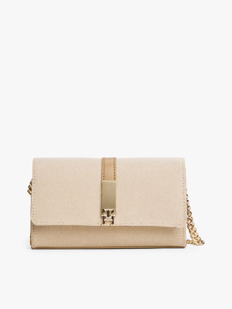 Beige Heritage Canvas Crossbody Bag  Women