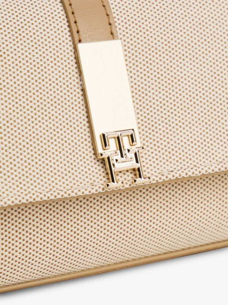 Beige Heritage Canvas Crossbody Bag  Women