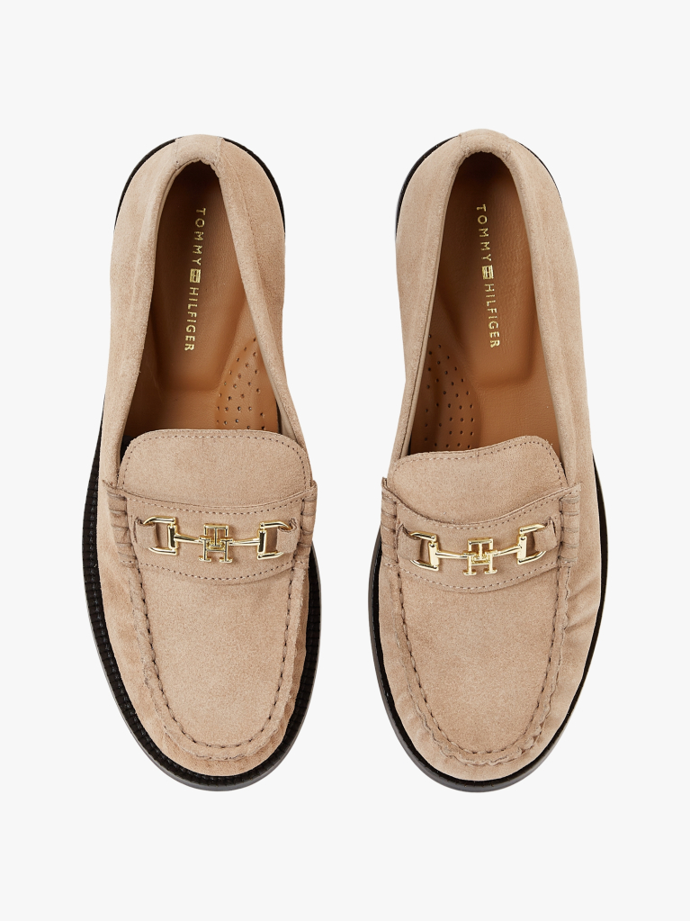 Pink Suede Horsebit Loafers  Women