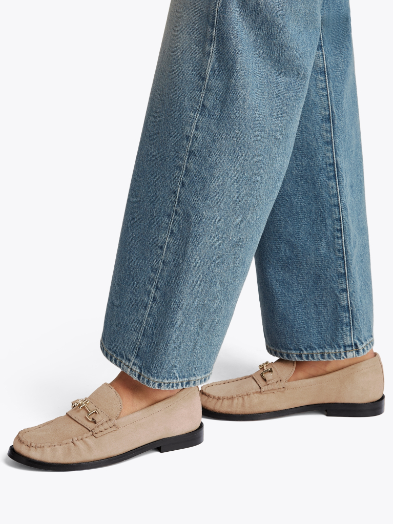Pink Suede Horsebit Loafers  Women