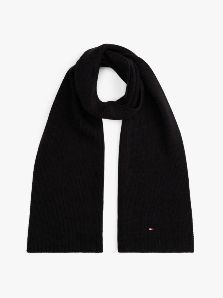 Black Kids’ Rib-Knit Scarf  Kids Unisex