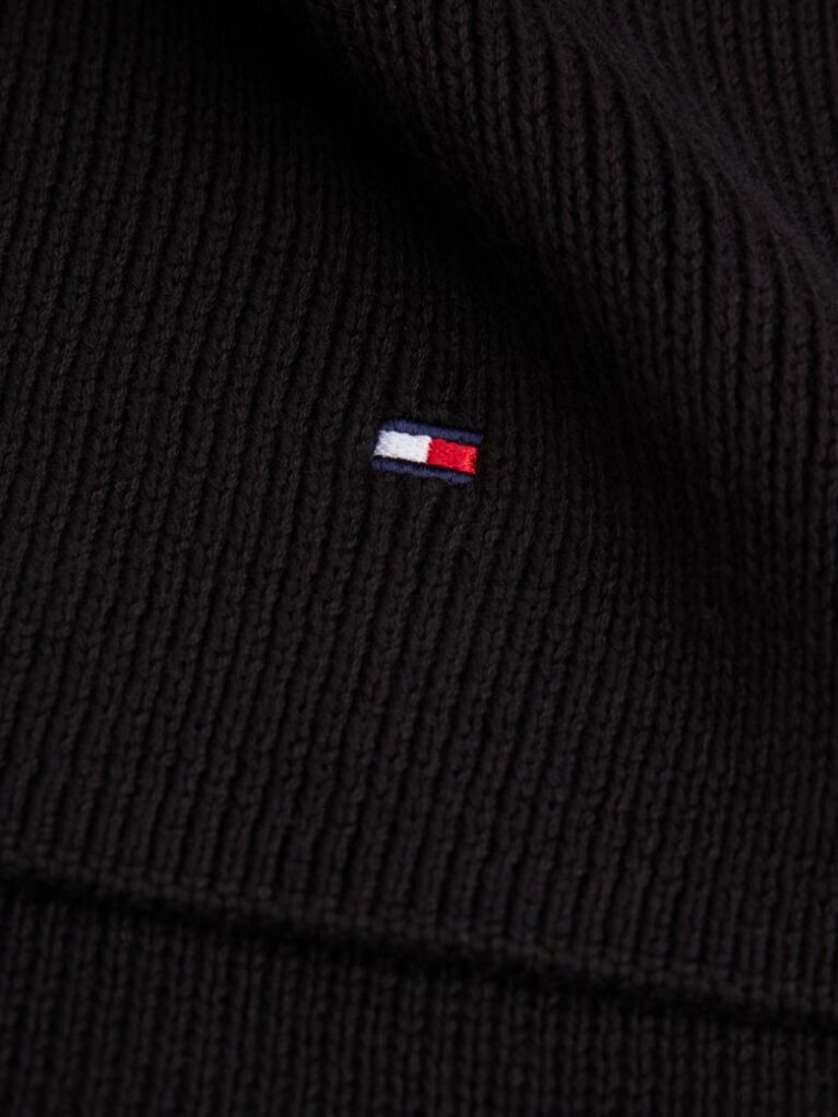 Black Kids’ Rib-Knit Scarf  Kids Unisex
