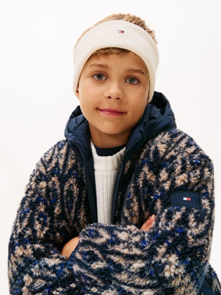 White Essential Kids' Twist Flag Headband  Kids Unisex