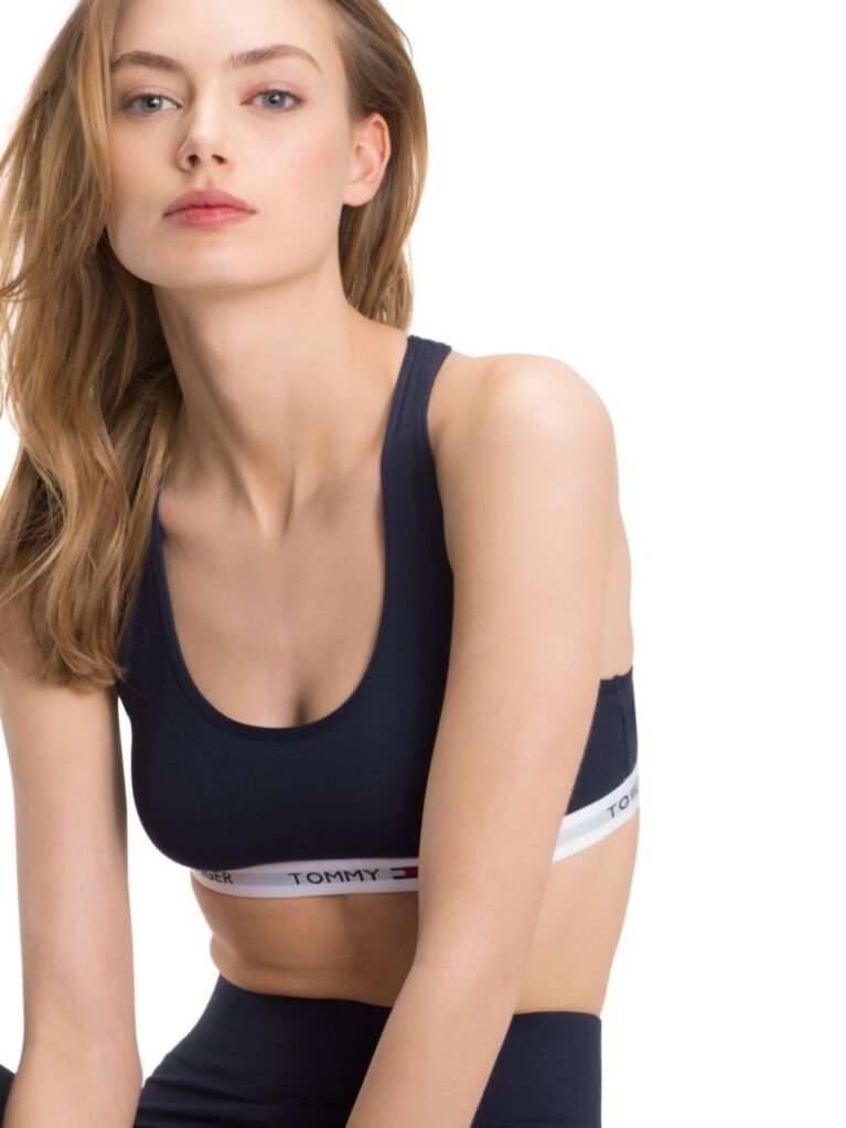 Blue Cotton Bralette Iconic  Women