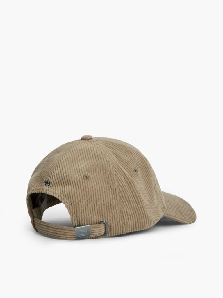 Beige Hilfiger Flag Corduroy Baseball Cap  Men