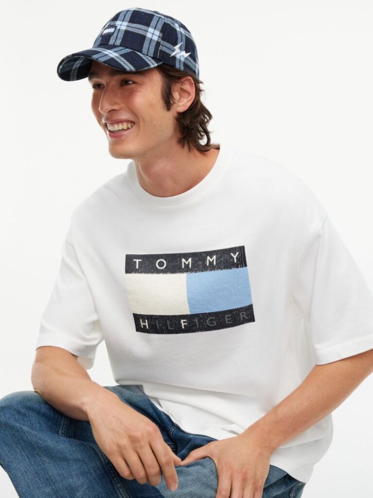 Blue Tommy Hilfiger x FRGMT Check Baseball Cap  Men