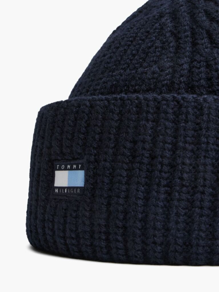 Blue Tommy Hilfiger x FRGMT Pure Wool Short Beanie  Unisex