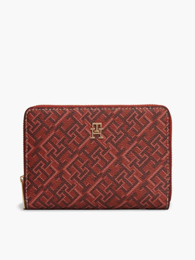 Red TH Monogram Zip-Around Wallet Gift Box  Women