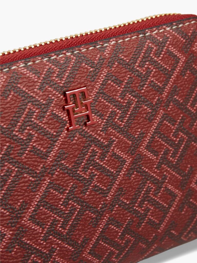 Red TH Monogram Zip-Around Wallet Gift Box  Women