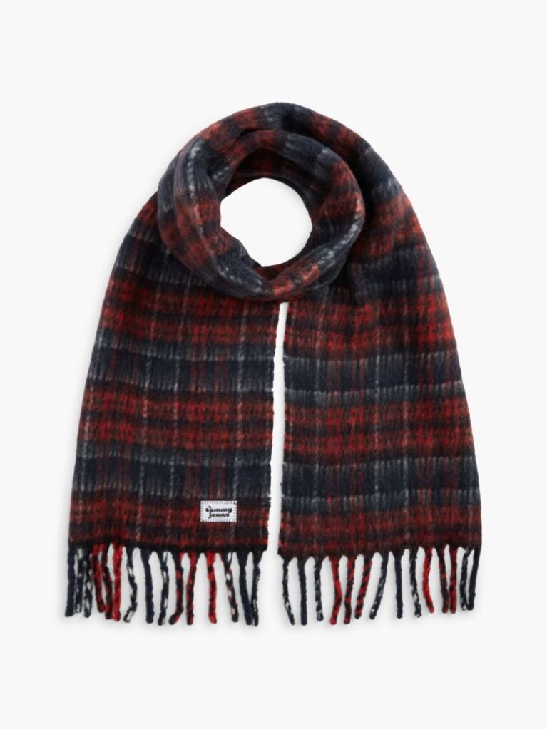 Multi Wool Blend Logo Fringe Scarf  Women