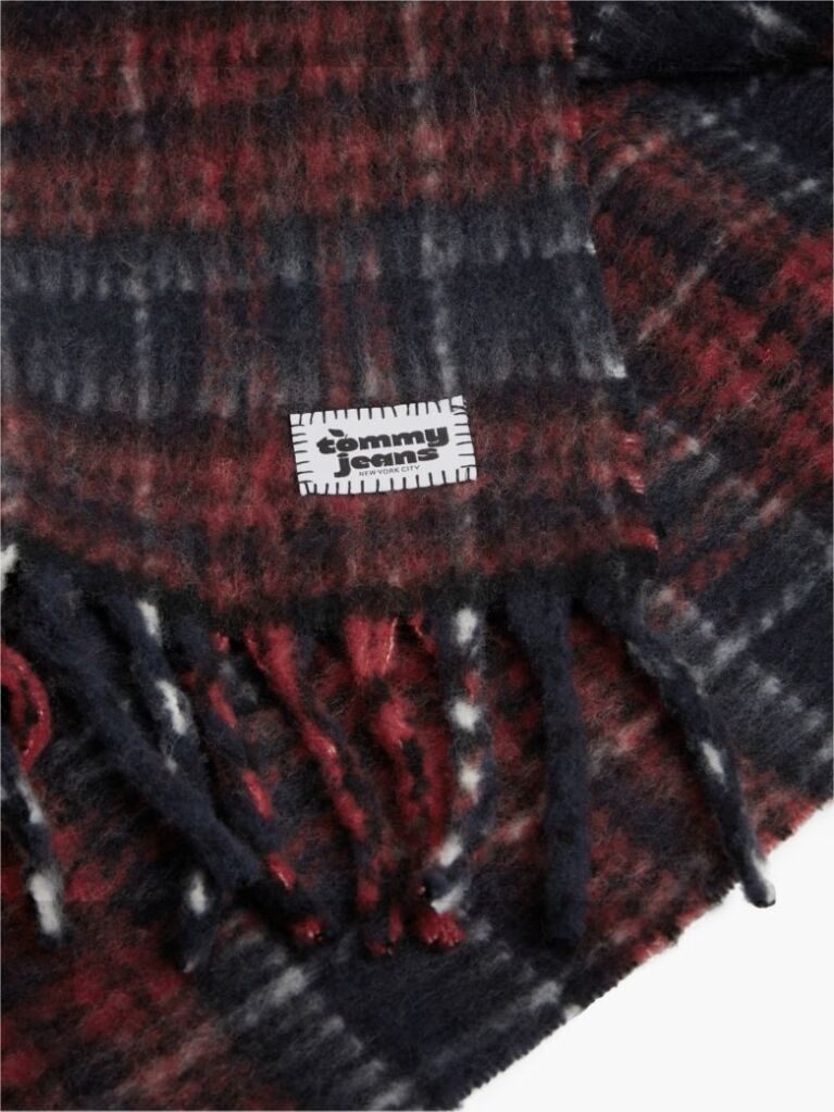 Multi Wool Blend Logo Fringe Scarf  Women