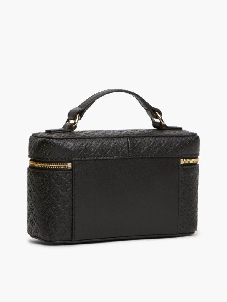 Black Hilfiger Icon Chain Strap Vanity Case  Women