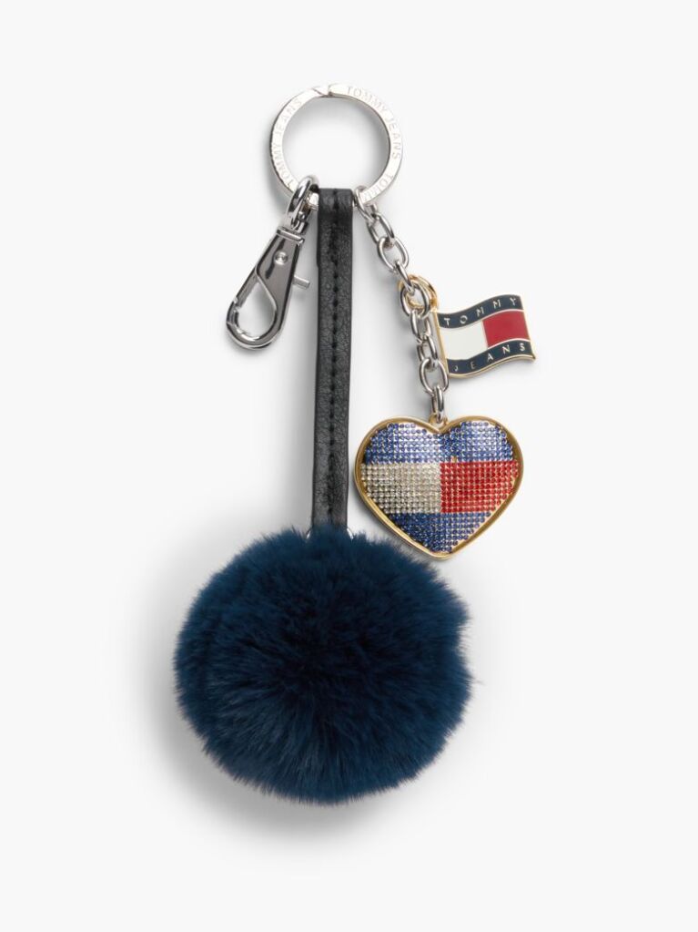 Multi Pom Pom Heart Charm  Women