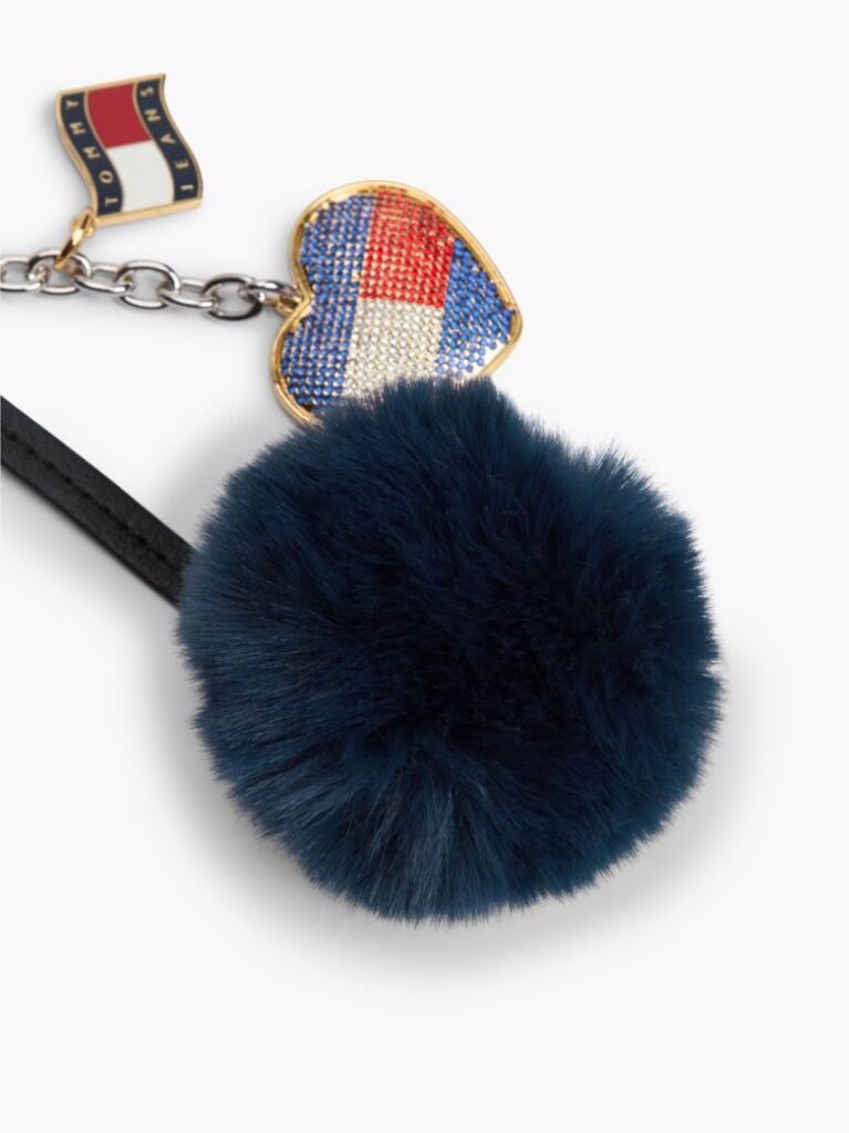 Multi Pom Pom Heart Charm  Women