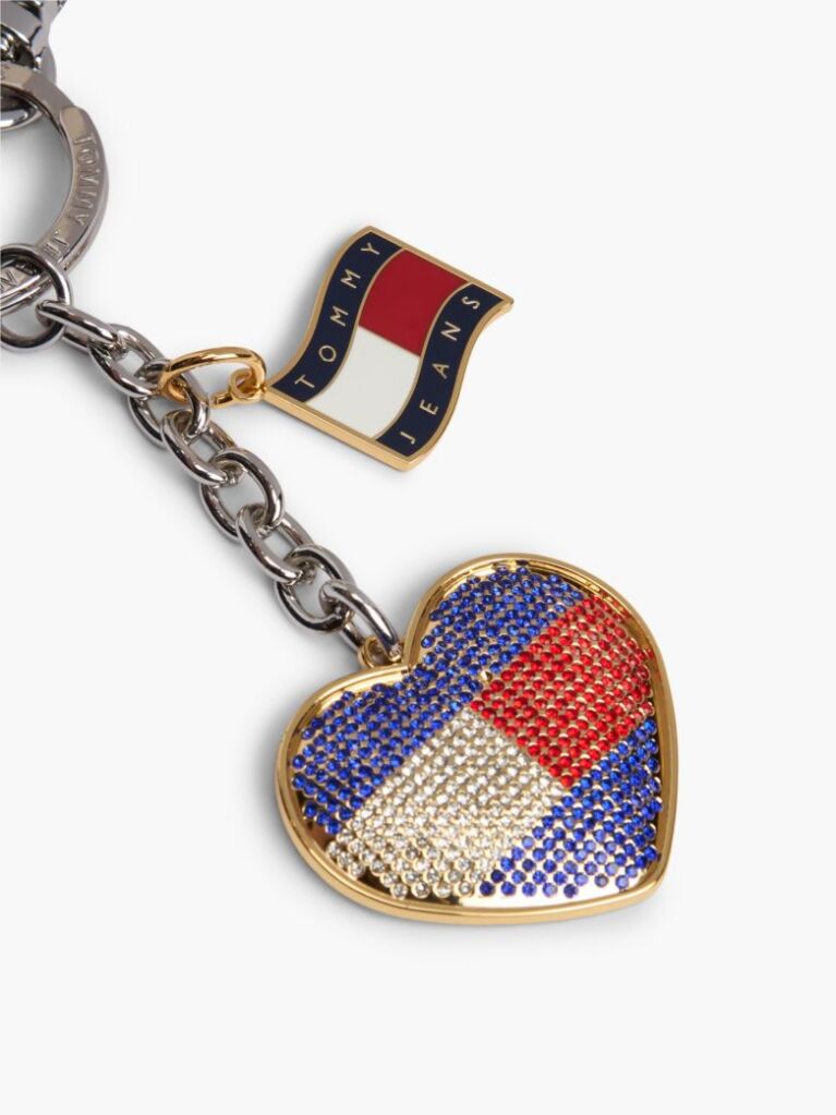 Multi Pom Pom Heart Charm  Women