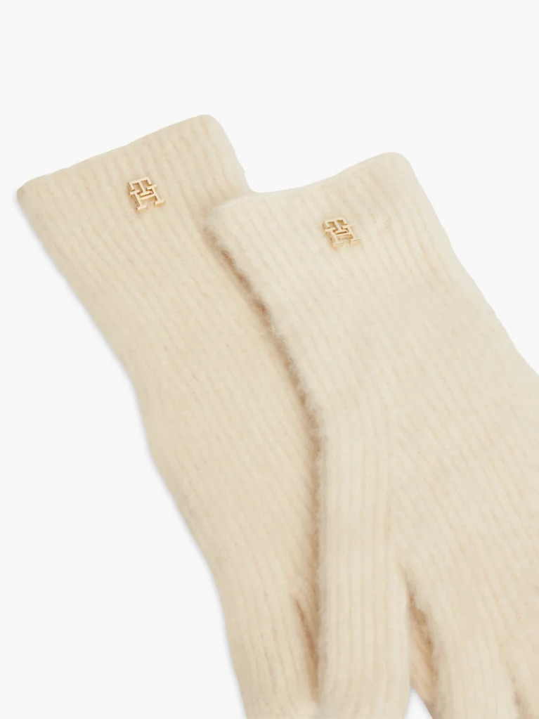 Beige Chic TH Monogram Gloves With Alpaca  Women