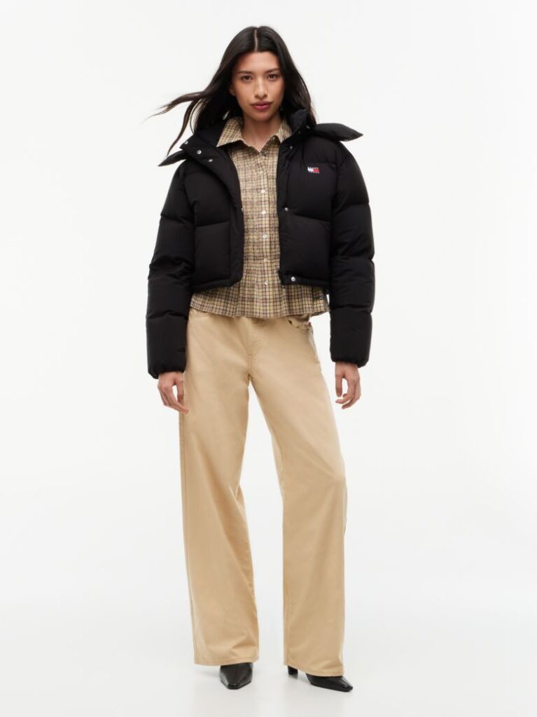 Black Down Relaxed Alaska Puffer Jacket  Women