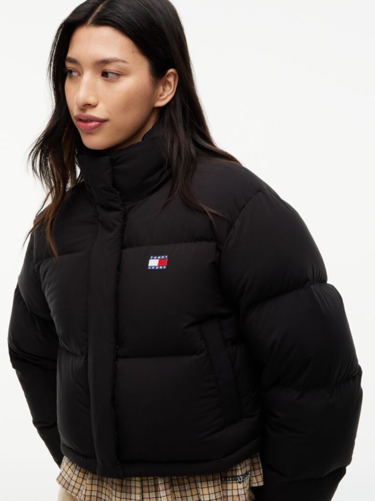Black Down Relaxed Alaska Puffer Jacket  Women