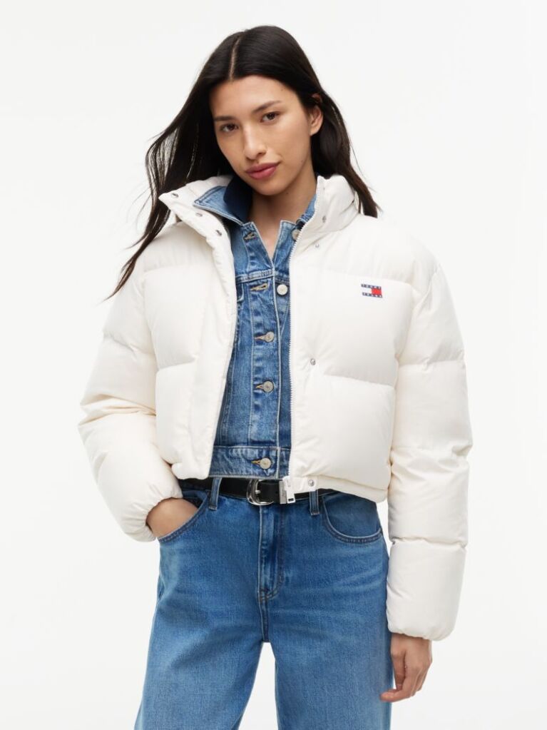 White Down Relaxed Alaska Puffer Jacket  Women