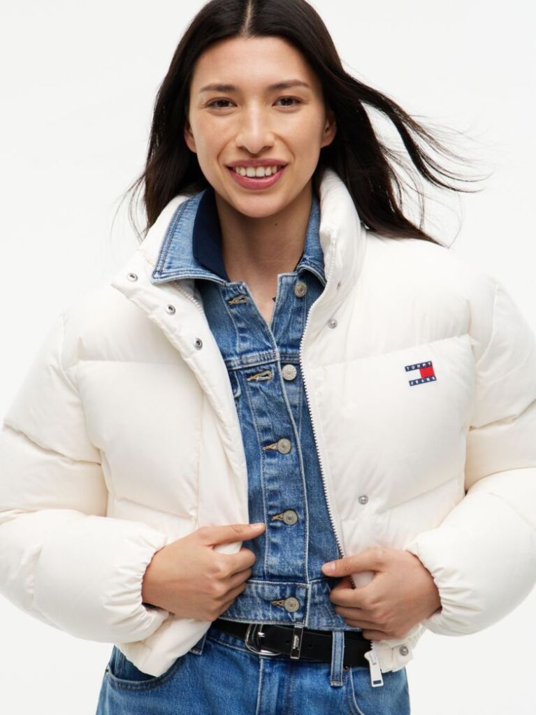 White Down Relaxed Alaska Puffer Jacket  Women