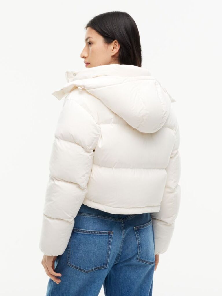 White Down Relaxed Alaska Puffer Jacket  Women