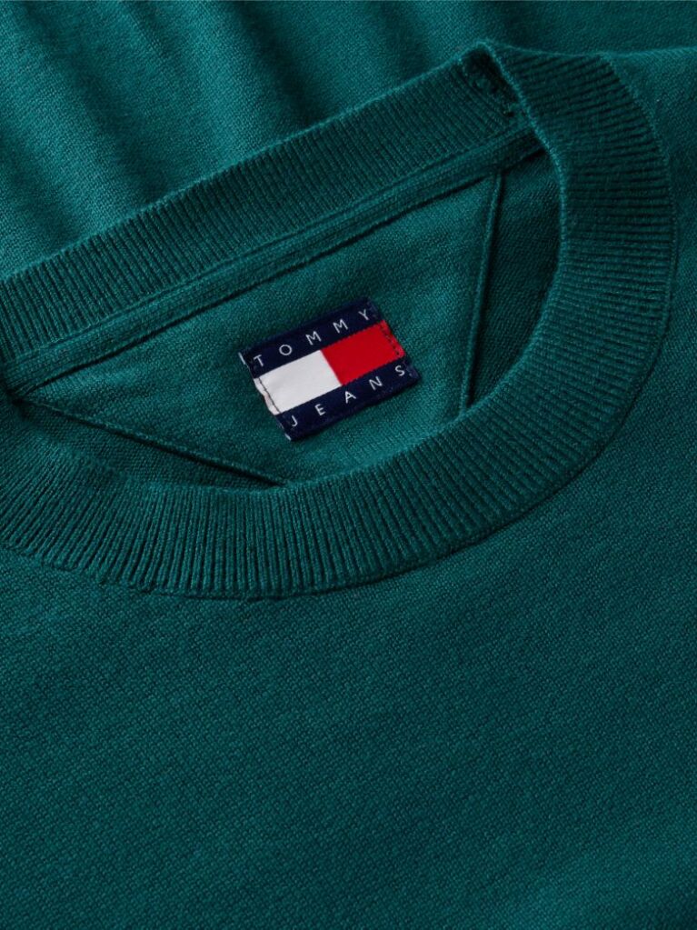 Green Boxy Crew Neck Jumper  Women
