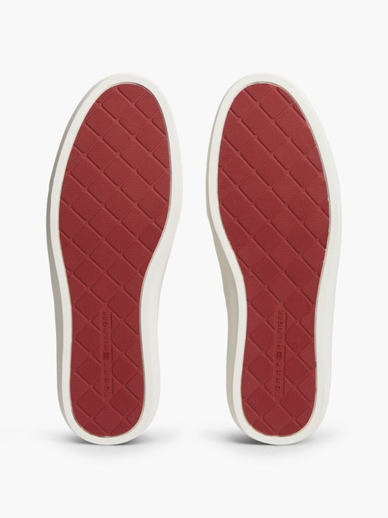 Brown New York Label Leather Cupsole Trainers  Men