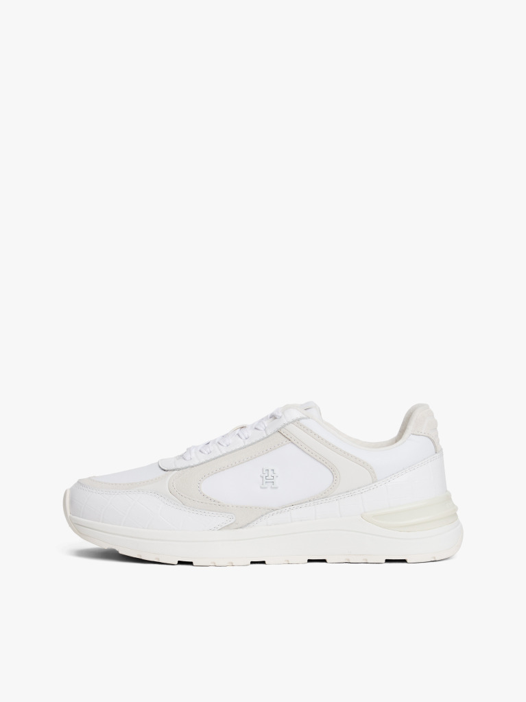 White Leather TH Monogram Cleat Trainers  Women