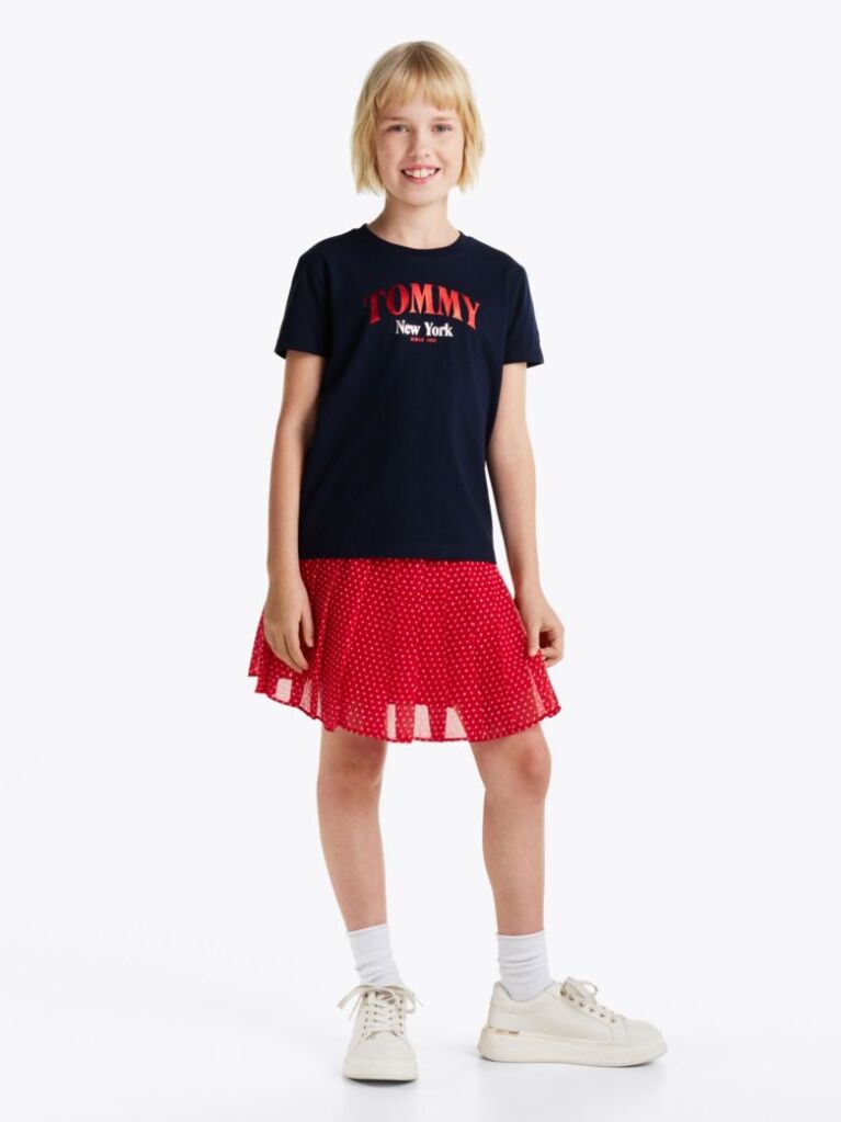 Blue Varsity Logo Crew Neck T-Shirt  Girls