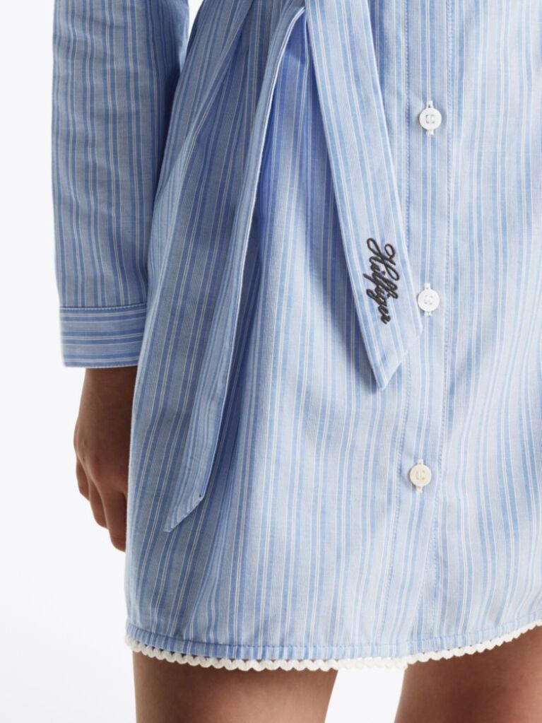 Blue Stripe Shirt Dress  Girls