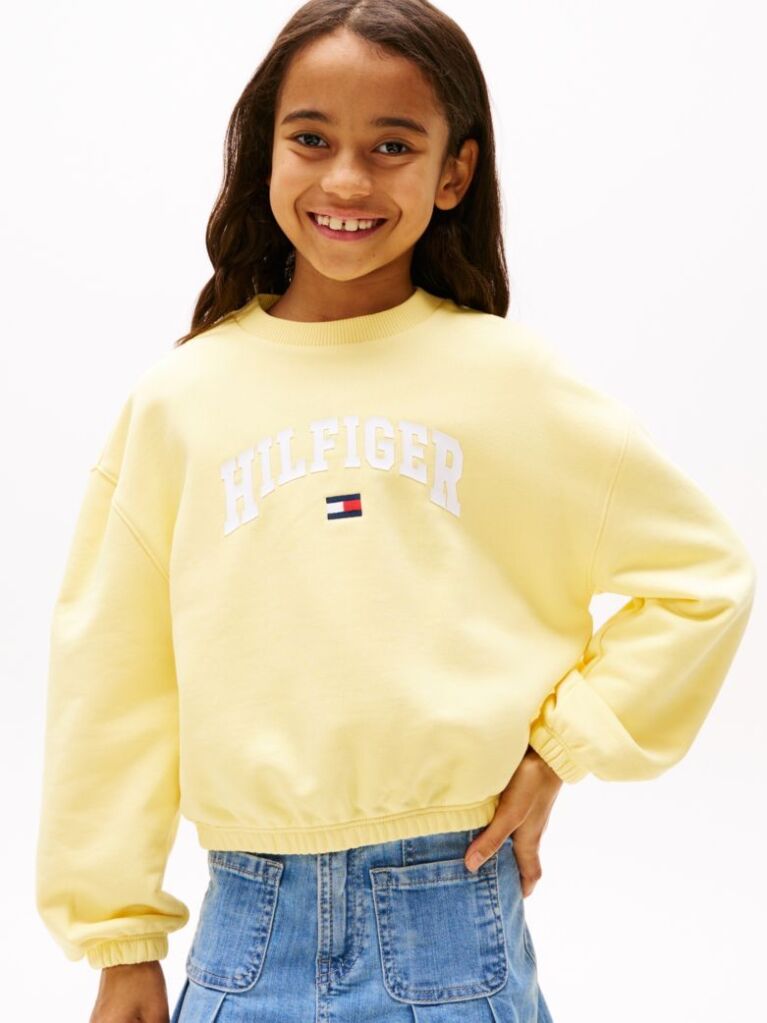 Yellow Varsity Relaxed Sweatshirt  Girls
